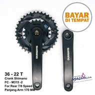 Crankset Crank 2 Speed Gir Gear Depan Sepeda merk Shimano Gunung MTB