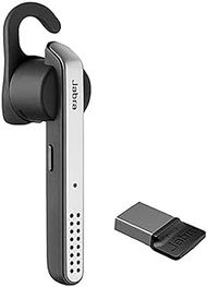 Jabra Stealth UC Bluetooth Mono Headset for PC/Mobile Phone, Noise Cancellation, English Voice Control, Multimedia/Music/GPS Streaming, Anthracite/Silver