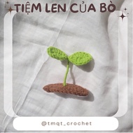 Wool Sprout Hair Clip - Handmade