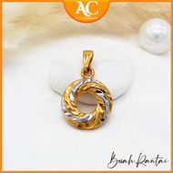 [AC] Emas Korea Pendant Buah Rantai - Loket Design Donut (EP196)