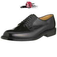 Men's Leather Lace-Up Plain Toe Shoes - Model 711, 3E Width, Black