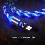 3 in 1 LED Magnetic Flowing 2.4A Charging Cable  LED Light Cable Magnetic Charger Rechargeable Phone