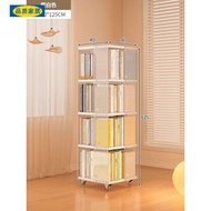 HY-JD Eco Ikea Acrylic Rotating Bookshelf360Living Room Storage Cabinet Shelf Floor Internet Celebrity Display FD2H