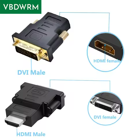 DVI to HDMI adapter Bi-Directional HDMI to DVI Cable adapter Coupler DVI to HDMI cable Converter for