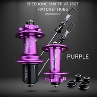 SPEEDONE SNIPER V3 HUBS 150T NON BOOST-HG/CASSETTE TYPE and MICROSPLINE COMPLETE SET (ADAPTOR / SKEW
