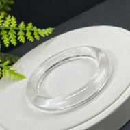 精美 白水晶手鐲 55+MM 冰透閃片石英手環 純潔平衡守護智慧啟迪