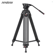Andoer D1801 Professional Photography Tripod Stand Aluminium Alloy with 360° Panorama Fluid Hydrauli