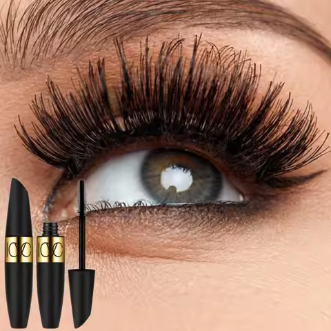 Fiber Mascara Thick Curly, Waterproof and Sweat-proof, Long-lasting Curly, Waterproof Mascara Eyelas