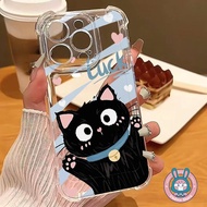 Black Cat Four-Corners Phone Case For OPPO Find X8S X8 Pro Ultra X7 Ultra X6 X5 Pro X3 Pro X2 Reno 2