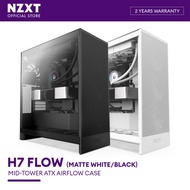 NZXT H7 Flow Mid-Tower ATX Airflow Case (2024 Edition) - Matte Black | Matte White
