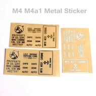 M4 M4a1 Metal Sticker Paintball Air Gun Gel Ball Blaster Paintball Gun Accessories 3M Strong Sticker