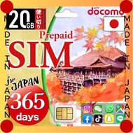 Direct from JapanPrepaid sim Japan 20GB 365 days Docomo sim card Data communication only 4G LTE 3in1