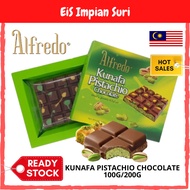 (Ready Stock) Alfredo Kunafa Pistachio Chocolate Bar 100g/200g Coklat Dubai Coklat Viral