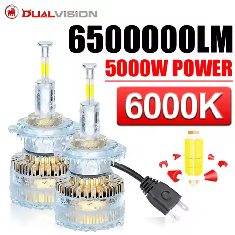360 CSP H7 LED 5000W 6500000LM Car Headlights Canbus H1 H8 H9 H11 Fog Light 9006 Hb4 9005 Hb3 9012 H