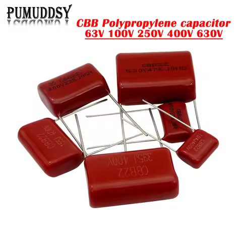 63V 100V 250V 400V 630V CBB Polypropylene Film Capacitor 100PF 220PF 470PF 10NF 1UF 22NF 100NF 220NF