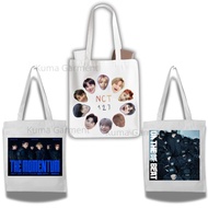 Tote bag NCT 127 Motif Canvas Zipper/ Multipurpose/ Launch bag/ Lunch box Souvenir/