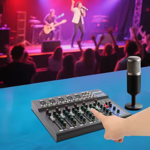 7-channel Audio Mixer Console Professional Dj Audio Mixer Dj Mixing Console For Home Ktv, Music Reco