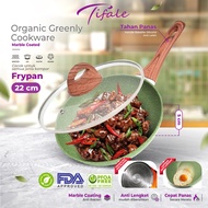 Tifale Organic Greenly Cookware Marble Coated Anti lengket Handle Bakelite Silicone Anti Leleh Avoca
