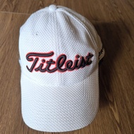 Topi Golf  lari Outdoor warna biru dengan bahan katun Titleist original,