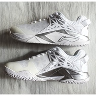 LI-NING AYTM071 Men's White Silver Shoe Size Euro 43 or 27cm