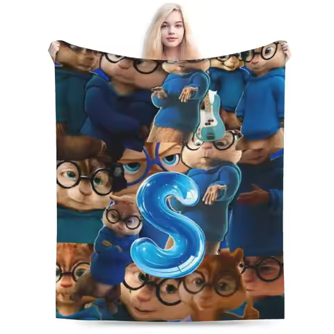 Comfort Alvin and the Chipmunks Blanket Accessories Sofa Decorative Throw Blankets Warm Coral Fleece
