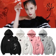 BLACKPINK Kim Jisoo Album ME Flower Collision Style Sweatshirt Pullover Hoodie Loose Fleece Lining T