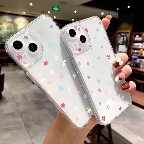 Colorful Love Heart Star Case For OPPO Realme C53 C55 C75 C67 C65 C63 C71 C35 C30 C33 C20 C12 C21Y C
