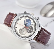 2022 Luxury Watch for Men Fashion 6 hand Quartz Watches Leather strap relojes para hombre relógio