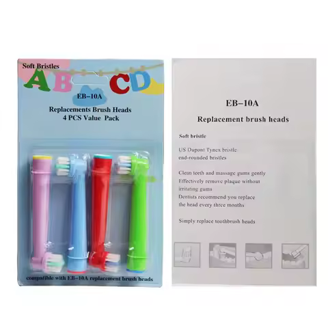 4 Pcs/Pack Kids Replacement Brush Heads For Oral B Children Electric Toothbrush Head Extra-Soft Bris