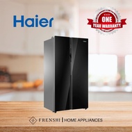 【FREE SHIPPING】Haier Side By Side Glass Series Refrigerator (628L) HRF-619SI(B) [ Frenshi ]