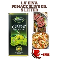 La' DIVA OLIVE POMACE OIL 5 Liter | Halal Olive Oil | Italy OLIVE OIL