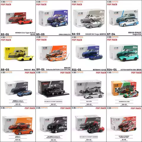 XCARTOYS POP RACE 1/64 SKYLINE GT-R V8 NSX GT3 EVA01 GR YARIS 992 Stinger GTR Stagea R34 Car Alloy D