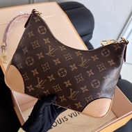 【近新閒置品】Louis Vuitton 路易威登LV Boulogne牛角包新款棕邊復古肩背包
