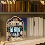 MEIGUII Books Read Tracker, Handmade 2D Reading Tracker Signage, Creative Wooden Books Read This Yea