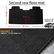 Toyota alphard 30/vellfire 30(2015-2023) 2nd row floor mat agh30 anh30 car foot mat second row seat