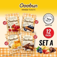 Ooobun Mixed Toast Bundle- Set A [StrawberryX3, BlueberryX3, CheeseX3, ChocolateX3] party  pack sour