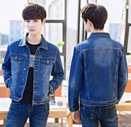 JAKET DENIM TEBAL PRIA / JAKET KERAH / JAKET KOREA / JAKET GAYA ASIAN BIOZ WASH