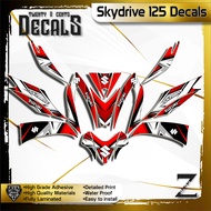 skydrive 125 decals high-quality sticker red graphics