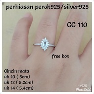 MATA WHITE EYE RING CC110 SILVER 925 DS