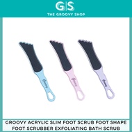 Groovy Acrylic Slim Foot Scrub | Foot Shape Exfoliating Bath Scrub