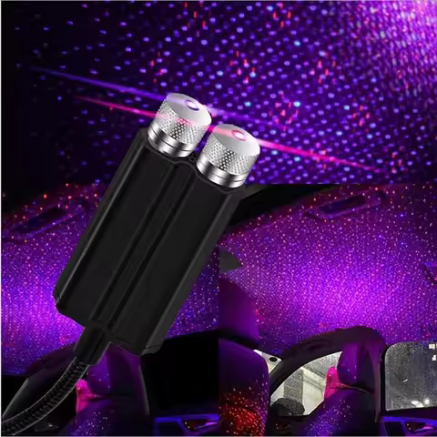 USB Car Roof Light LED Babysbreath Atmosphere Light Ambient LED Projection Lamp LED Starry Sky Night