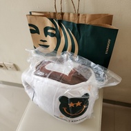 Starbucks smiley world mug pillow