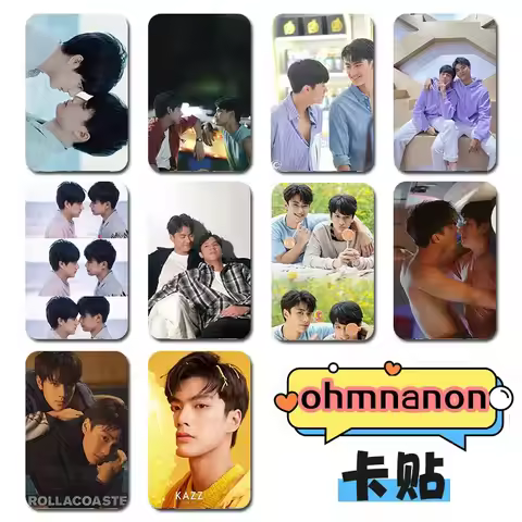 10PC/SET Ohmnanon HD Poster Card Stickers Thai TV Bad Buddy The Series Drama Stills Photos Bus Meal 