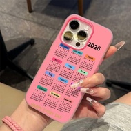 Casing New Year Calendar 2026 For iPhone 11 17 14 16 13 15 12 PRO MAX 14 PRO 16 PLUS 15 PROMAX 14 PL