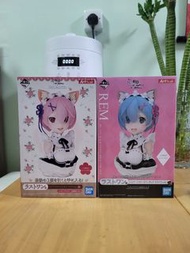 Re zero 一番賞 尾賞 雷姆 拉姆 貓耳 半胸像