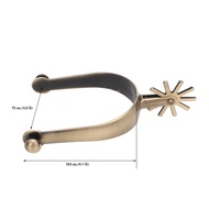 1 คู่ Western Cowboy Spurs Vintage สังกะสีอัลลอยด์สนิม Horse Spurs พร้อมเกียร์สําหรับชาย