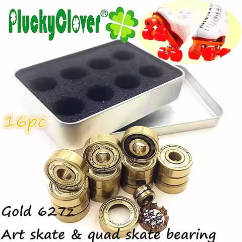 16pcs 627 Quad Skates Bearing 7mm Bore Artistic skate roller hockey Quad hockey skates Bearing 627 7