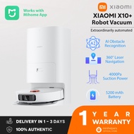 【1 YEAR WARRANTY】Xiaomi Mi X10+ Robot Vacuum 4000Pa High Suction Power Smart Automated Cleaning Station