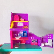 Second-Hand Polly Pocket House Can Be Opened As A 2-Storey House.