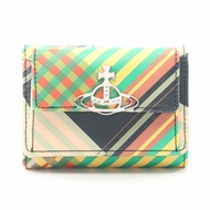 【二手】Vivienne Westwood)三折錢包 SAFF 印花小翻蓋錢包 Orb 52010013UO102 綠色 其他 三折錢包 女士